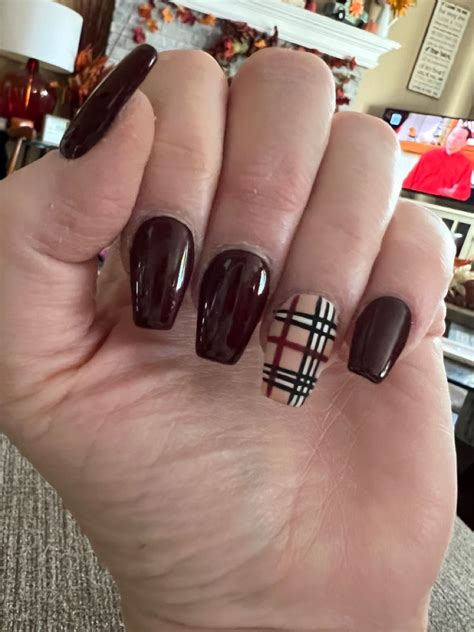 burberry nails pinterest.